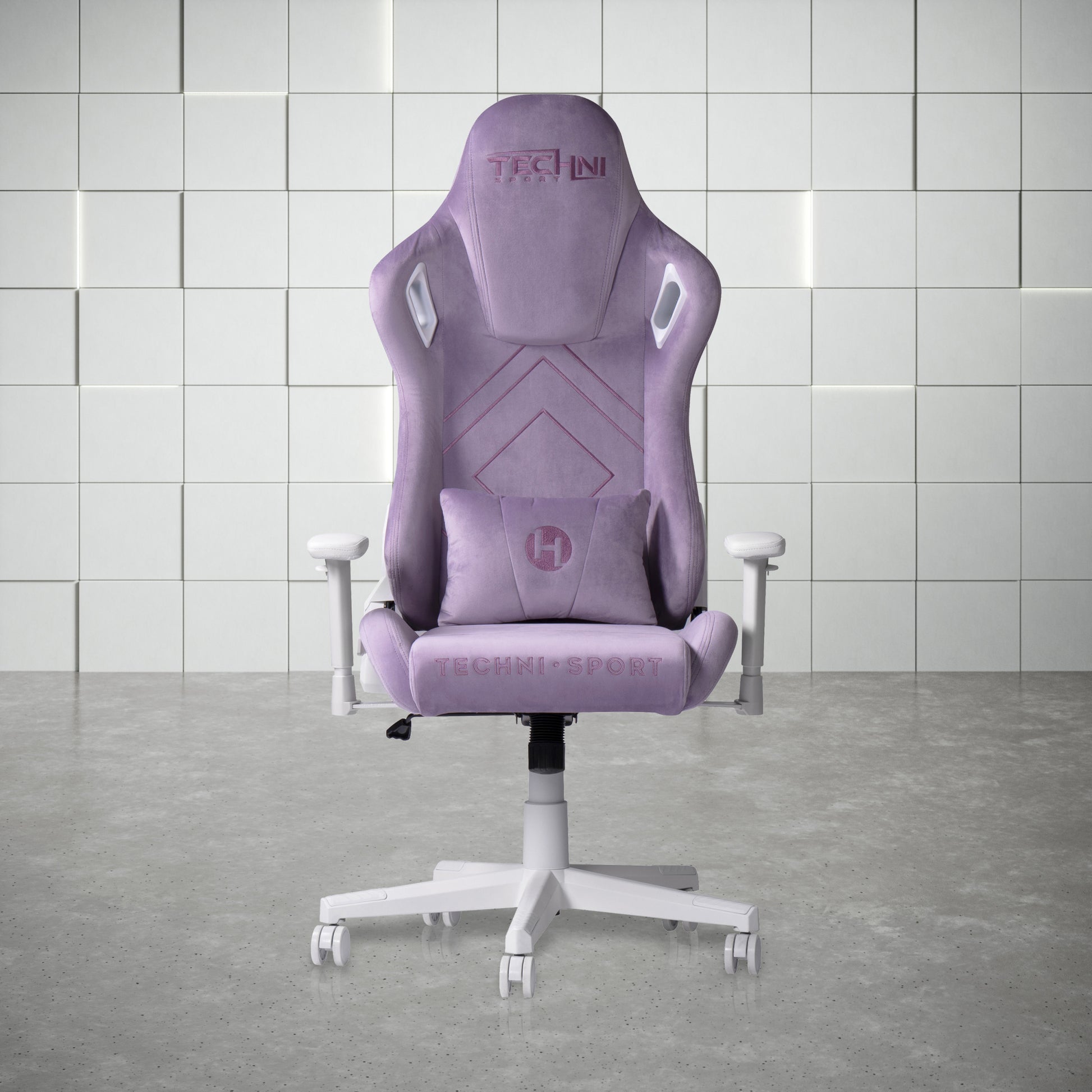 Techni Sport TSF45C Velvet Memory Foam Gaming Chair caster-solid-office-handle-solid back-adjustable