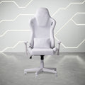 Techni Sport TSF45C Velvet Memory Foam Gaming Chair caster-solid-white-office-spot