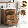 24'' Bathroom Vanity with Ceramic Basin Sink,