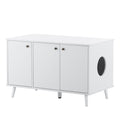 Litter Box Enclosure, Cat Litter Box Furniture with white-mdf