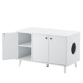 Litter Box Enclosure, Cat Litter Box Furniture with white-mdf