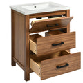 24'' Bathroom Vanity with Ceramic Basin Sink,