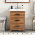 24'' Bathroom Vanity with Ceramic Basin Sink,