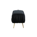 COOLMORE Storage Ottoman,Bedroom End Bench,Upholstered black-velvet