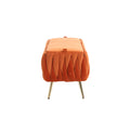 COOLMORE Storage Ottoman,Bedroom End Bench,Upholstered orange-velvet