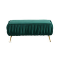 COOLMORE Storage Ottoman,Bedroom End Bench,Upholstered emerald-velvet