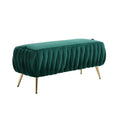 COOLMORE Storage Ottoman,Bedroom End Bench,Upholstered emerald-velvet