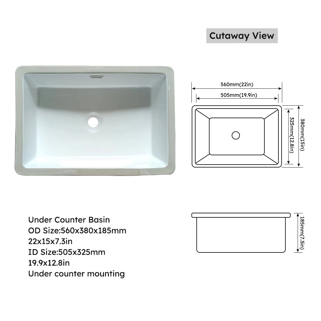 Montary 43x22inch bathroom vantiy top sintered