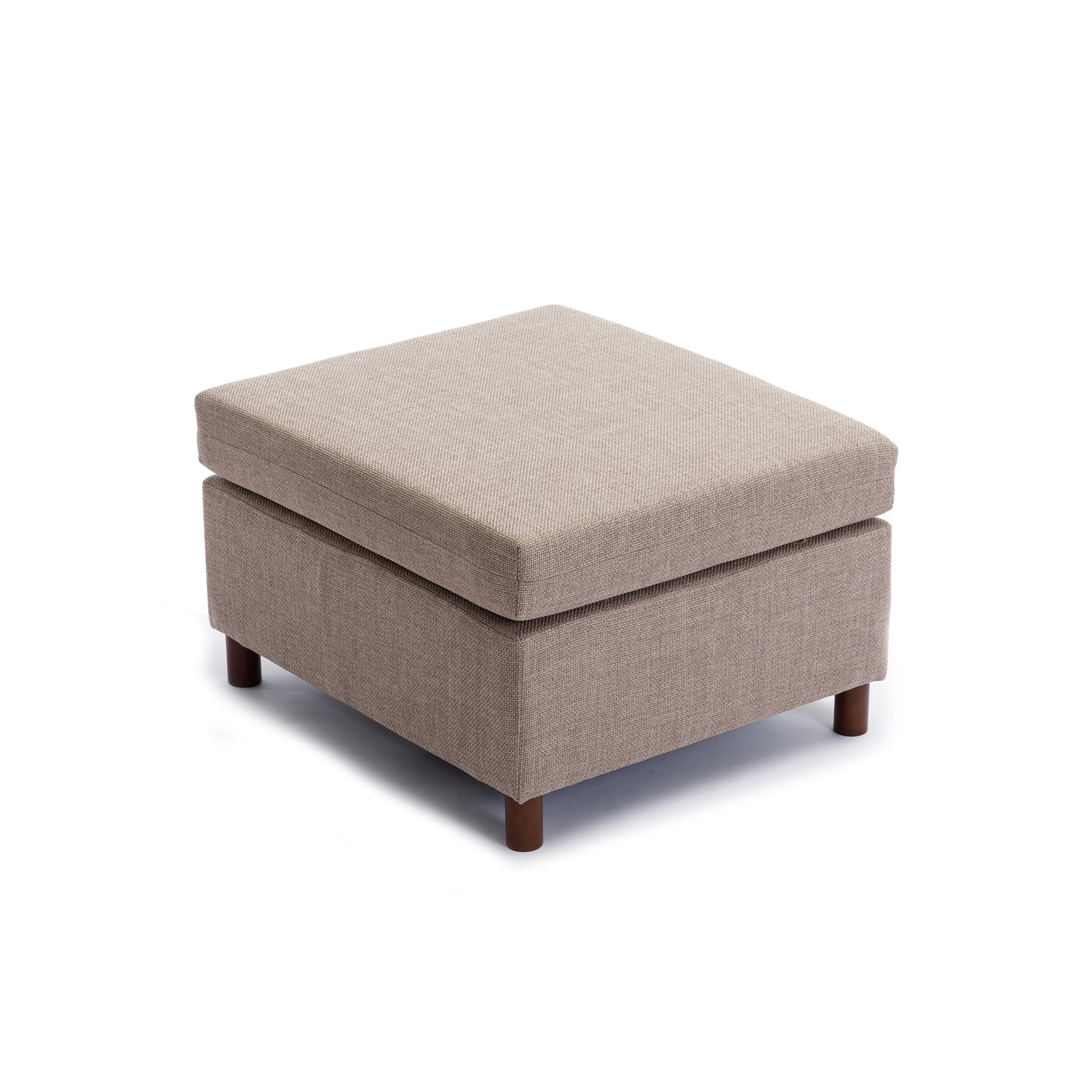 Single Movable Ottoman for Modular Sectional Sofa grey-wood-primary living