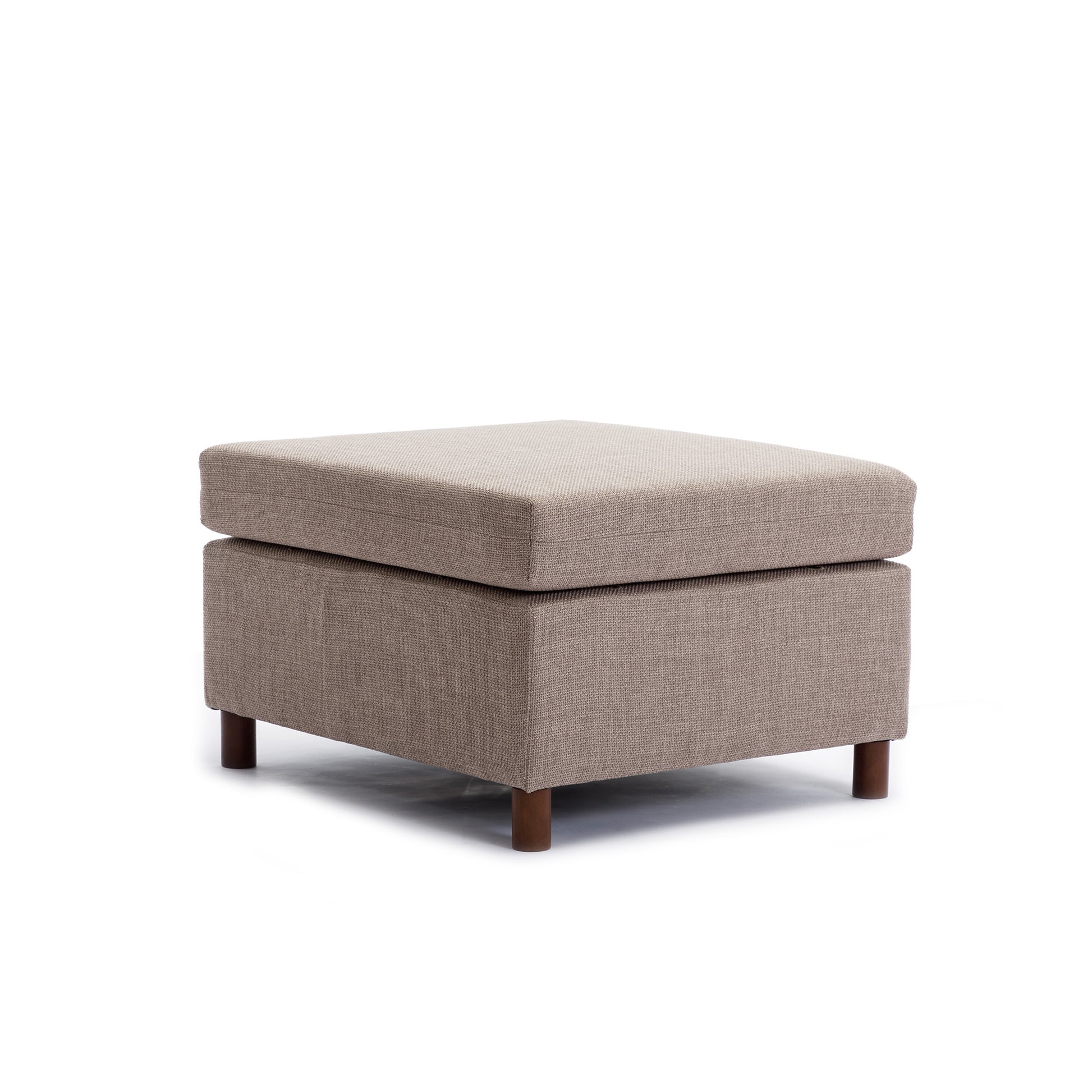 Single Movable Ottoman for Modular Sectional Sofa grey-wood-primary living