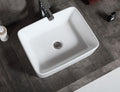 Vessel Bathroom Sink Basin in White Ceramic