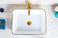 Vessel Bathroom Sink Basin in White Ceramic