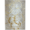 Penina Luxury Area Rug in Beige and Gray with Gold multicolor-polyester