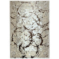 Penina Luxury Area Rug in Beige and Gray with Bronze multicolor-polyester