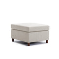 Single Movable Ottoman for Modular Sectional Sofa cream-wood-primary living