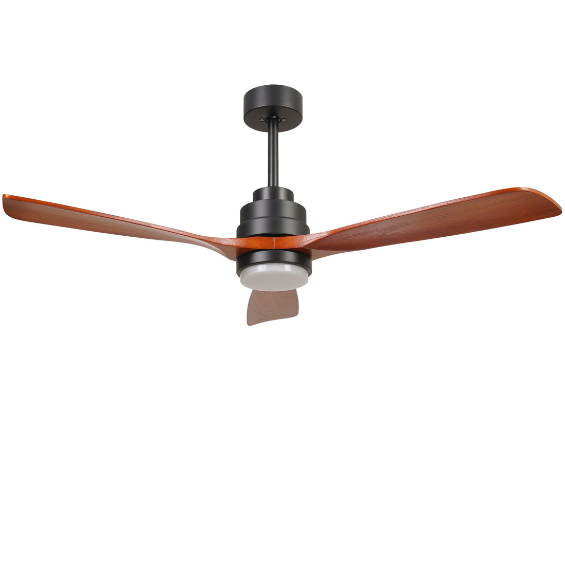 52 inch wood Ceiling Fan with Lights black brown-metal