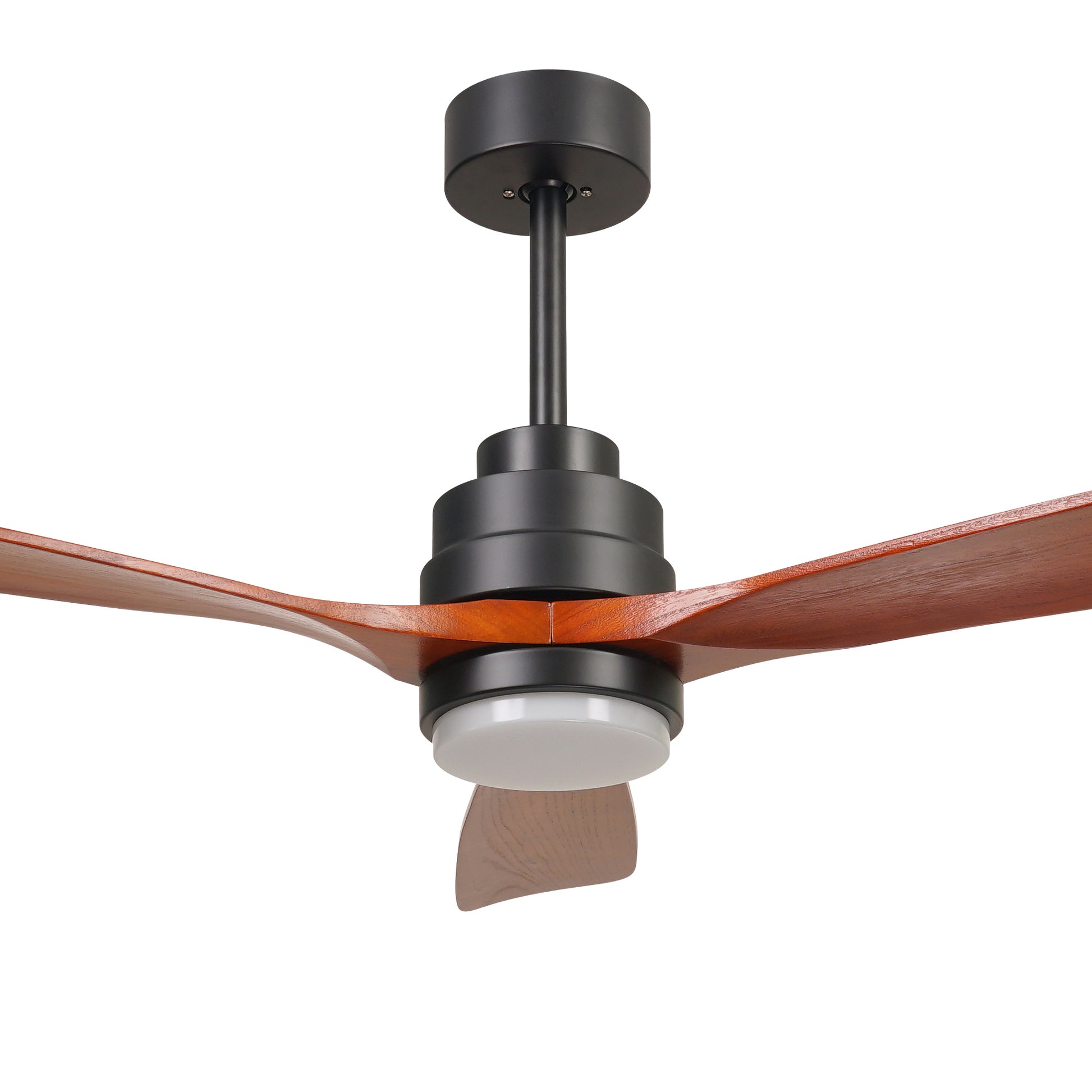 52 inch wood Ceiling Fan with Lights black brown-metal