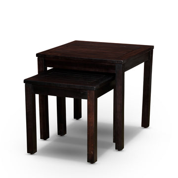 2 Piece Eucalyptus Nesting Table Set, Espresso espresso-eucalyptus