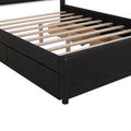 Queen Size Upholstered Storage Platform Bed with LED box spring not