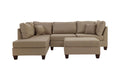 Sand Color 3pcs Sectional Living Room Furniture desert sand-wood-primary living space-cushion