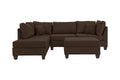 Chocolate Color 3pcs Sectional Living Room Furniture chocolate-primary living space-cushion