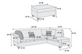 Grey Color 3pcs Sectional Living Room Furniture grey-wood-dining room-cushion