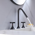 Black Widespread Faucet 2 handle Bathroom Faucet