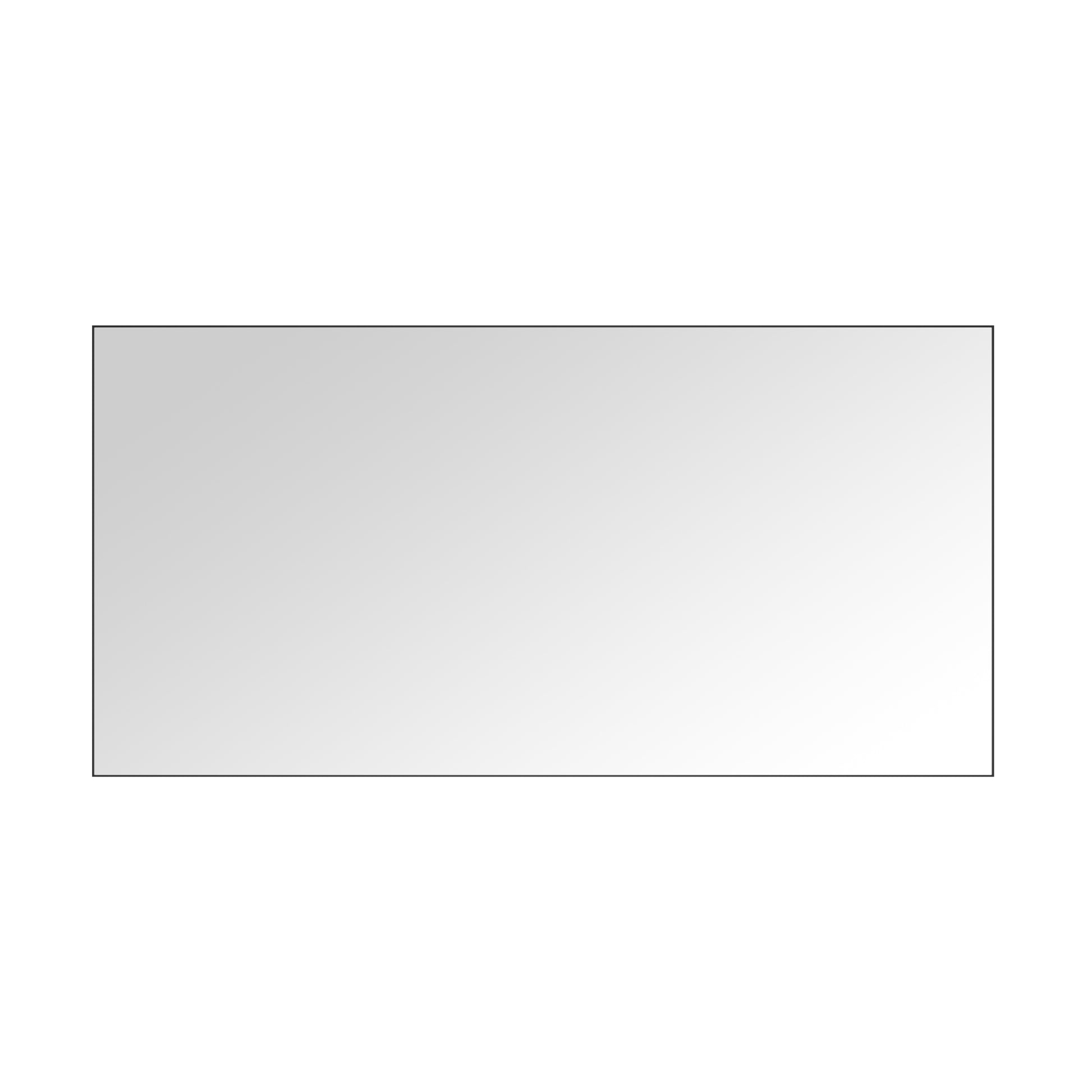 72in. W x 48in. H Metal Framed Bathroom Mirror for matte black-aluminium