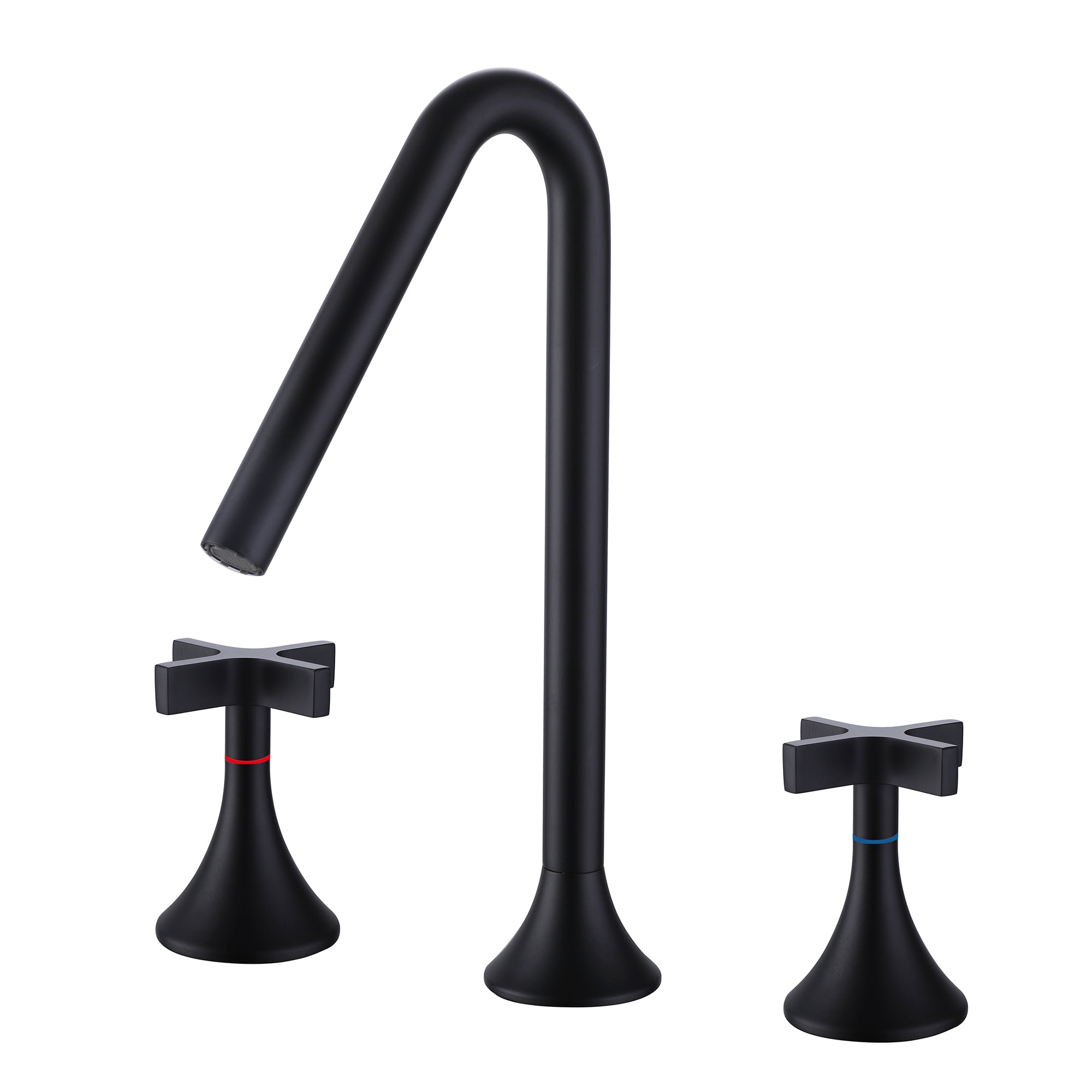 Black Widespread Faucet 2 handle Bathroom Faucet