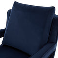 Alina Navy Blue Velvet Accent Arm Chair navy blue-foam-velvet