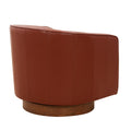 Tessa Caramel Top Grain Leather Wood Base Swivel Chair caramel-foam-leather