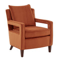 Alina Burnt Orange Velvet Accent Arm Chair orange-foam-velvet