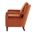 Alina Burnt Orange Velvet Accent Arm Chair orange-foam-velvet