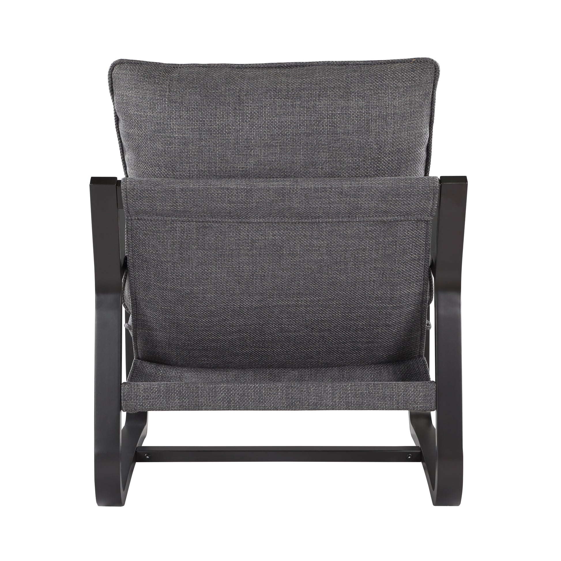 Blaire Sling Chair Upholstered in Charcoal Fabric with charcoal-foam-polyester