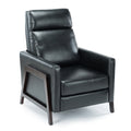 Madeline Push Back Recliner Black black-foam-polyester blend