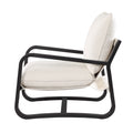 Blaire Sling Chair Upholstered in Oatmeal Fabric with beige-foam-polyester