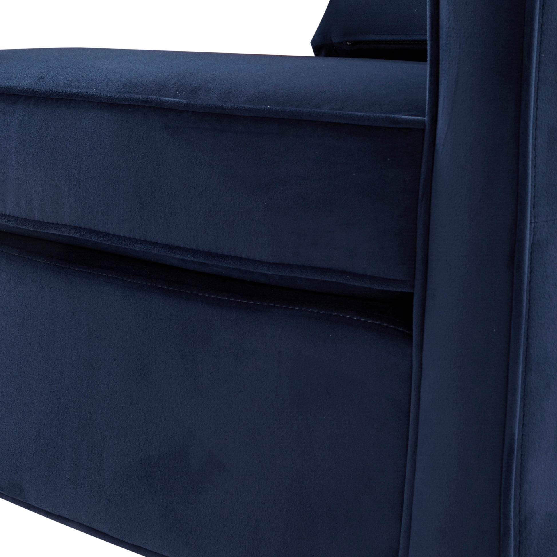 Alina Navy Blue Velvet Accent Arm Chair navy blue-foam-velvet