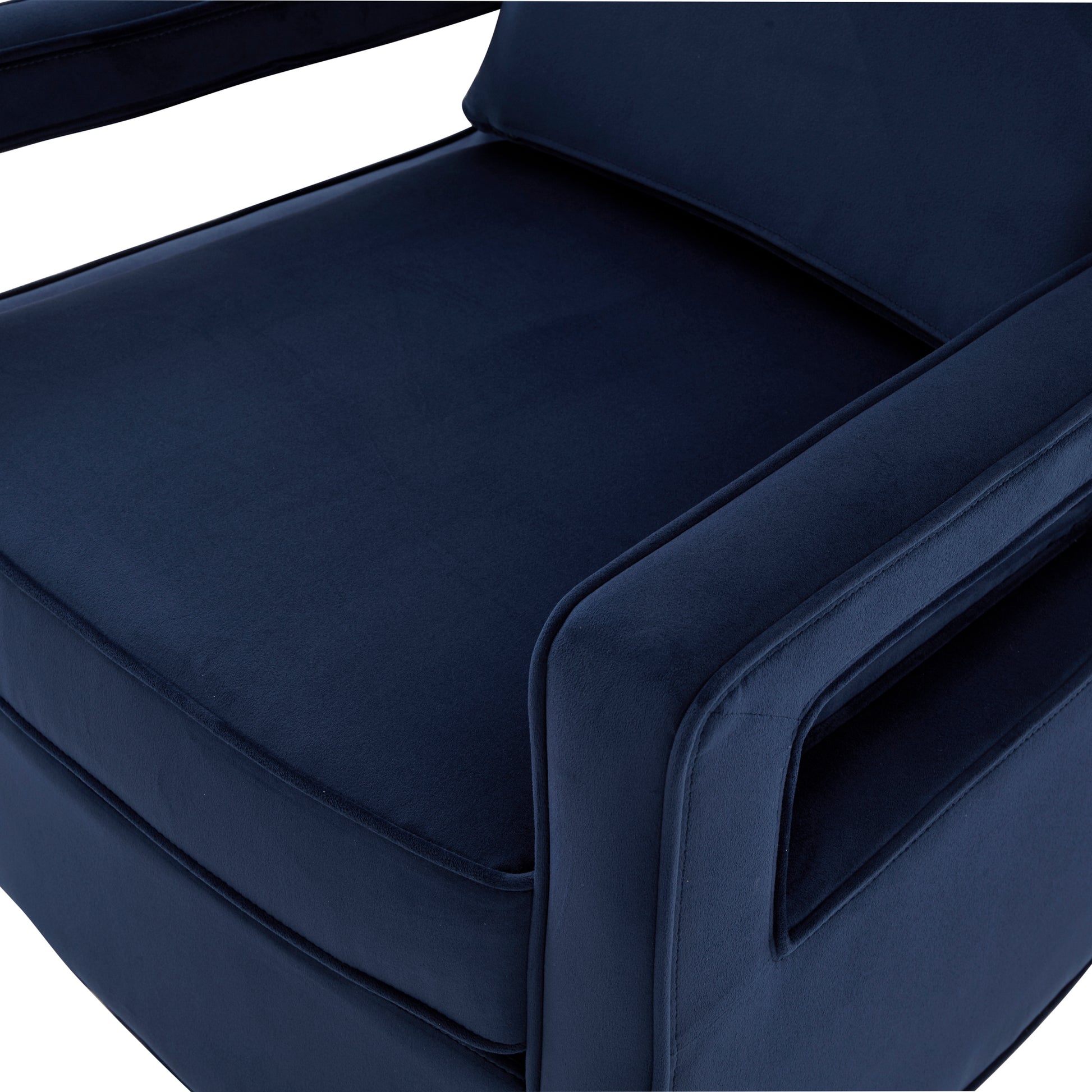 Alina Navy Blue Velvet Accent Arm Chair navy blue-foam-velvet