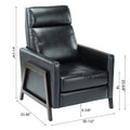 Madeline Push Back Recliner Black black-foam-polyester blend