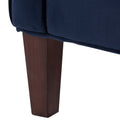 Alina Navy Blue Velvet Accent Arm Chair navy blue-foam-velvet