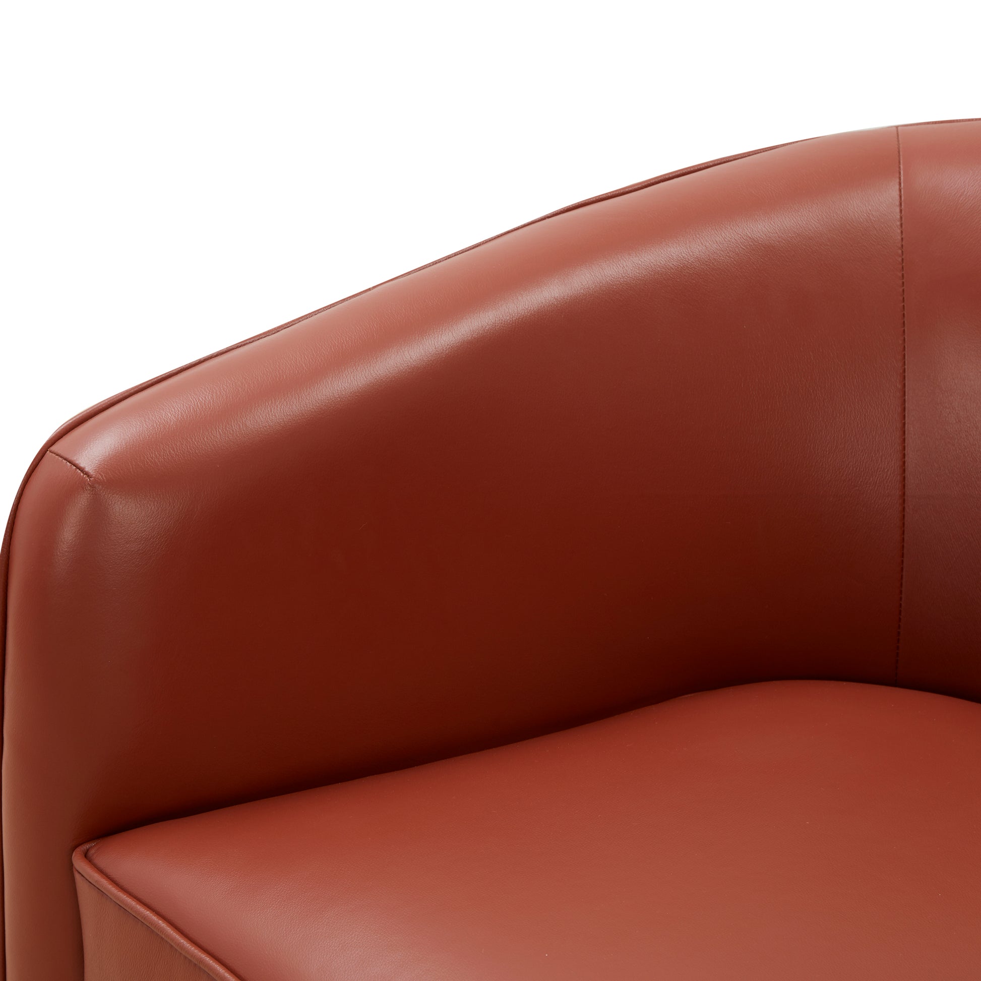 Tessa Caramel Top Grain Leather Wood Base Swivel Chair caramel-foam-leather