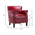 Hadley Red Club Chair red-foam-polyester blend