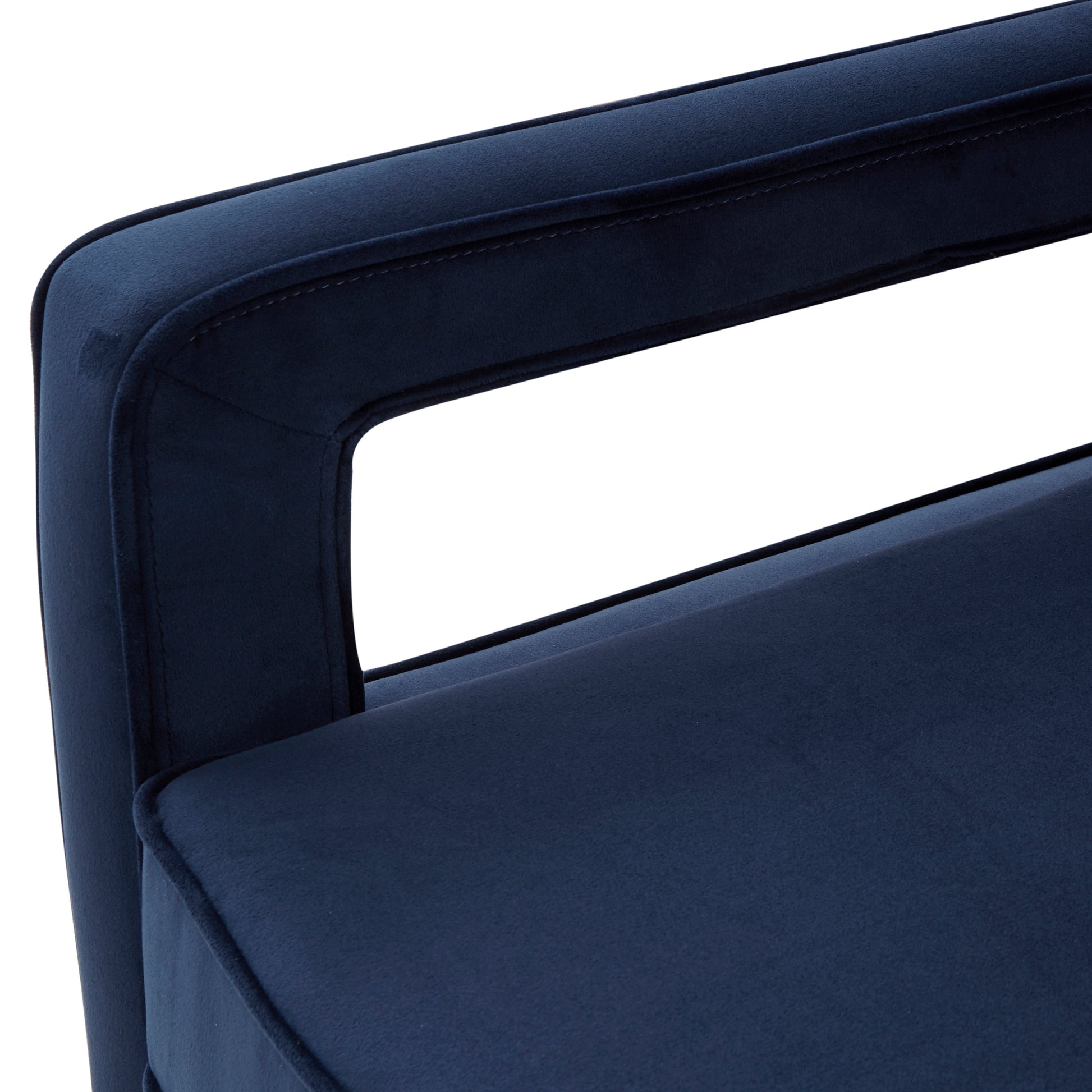 Alina Navy Blue Velvet Accent Arm Chair navy blue-foam-velvet