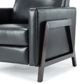 Madeline Push Back Recliner Black black-foam-polyester blend