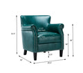 Hadley Teal Club Chair teal-foam-polyester blend