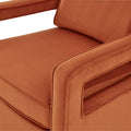 Alina Burnt Orange Velvet Accent Arm Chair orange-foam-velvet