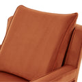 Alina Burnt Orange Velvet Accent Arm Chair orange-foam-velvet