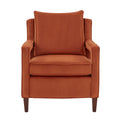 Alina Burnt Orange Velvet Accent Arm Chair orange-foam-velvet