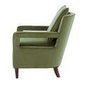 Alina Green Velvet Accent Arm Chair green-foam-velvet