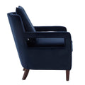 Alina Navy Blue Velvet Accent Arm Chair navy blue-foam-velvet